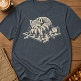 Raccoon At The Board T-Shirt