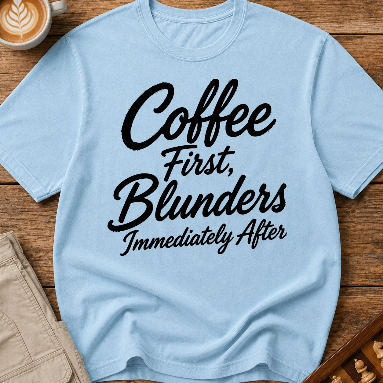 Coffee First Blunders Immediately After T-Shirt