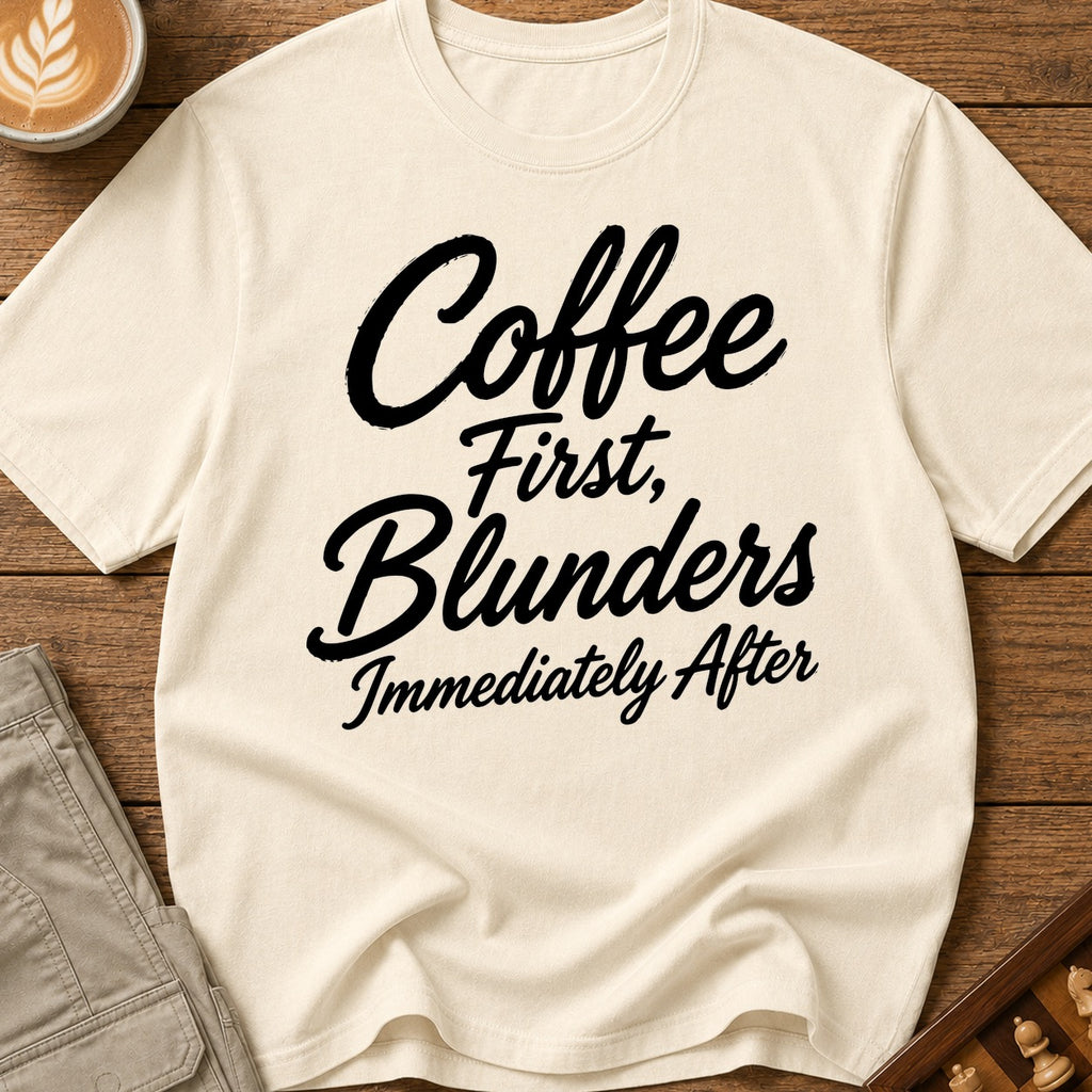 Coffee First Blunders Immediately After T-Shirt