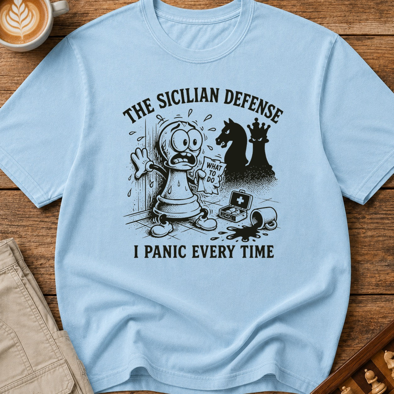 The Sicilian Defense I Panic Every Time II T-Shirt