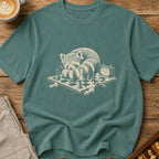 Raccoon At The Board T-Shirt