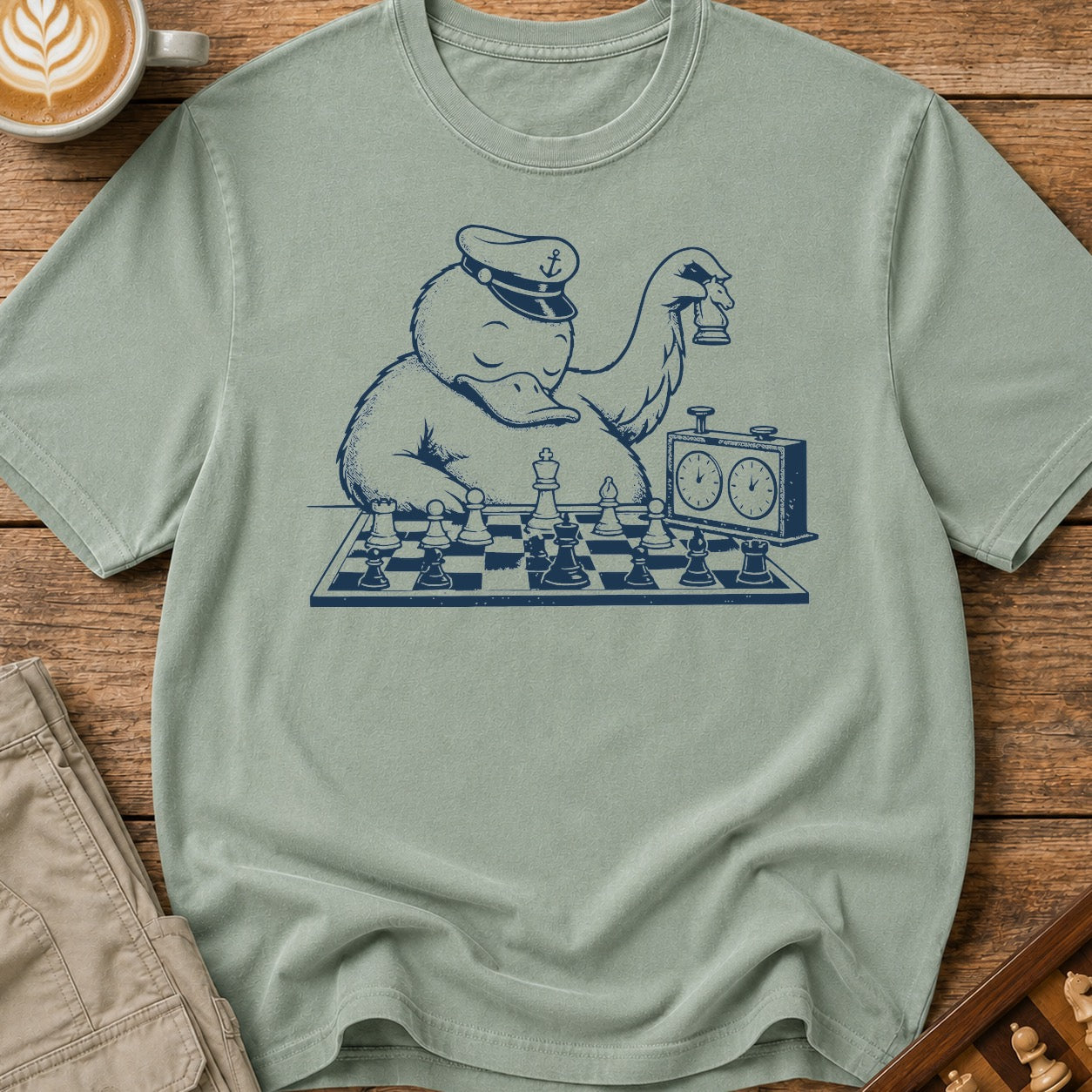 Knight Navy Outline T-Shirt