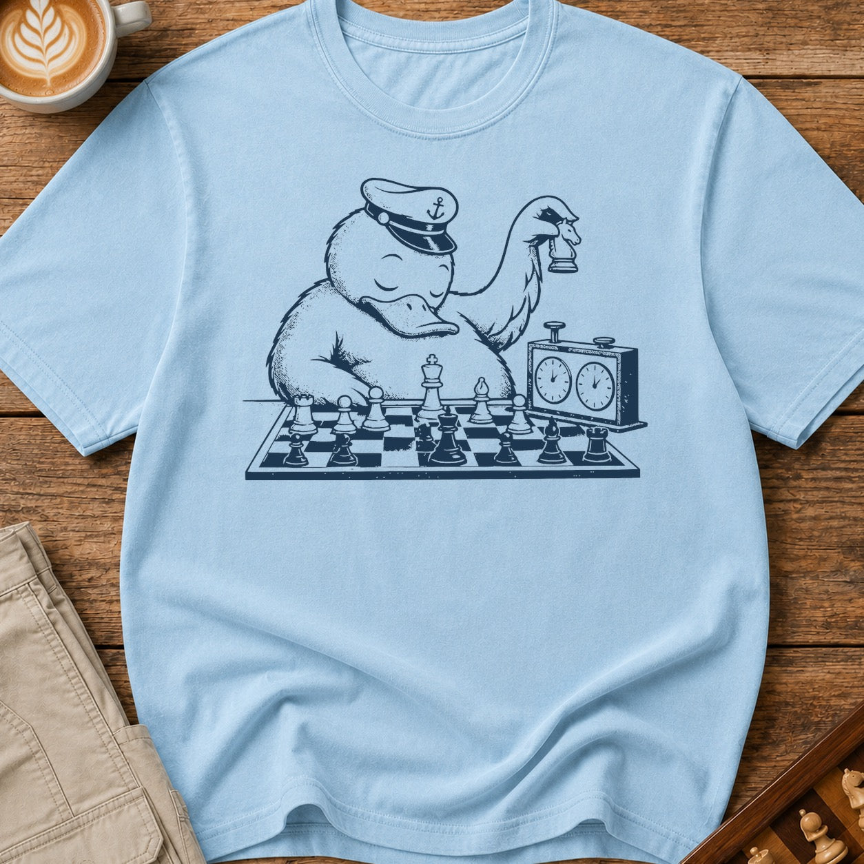 Knight Navy Outline T-Shirt