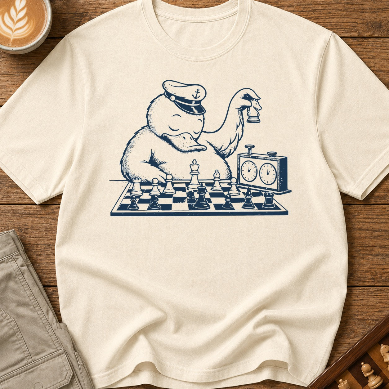Knight Navy Outline T-Shirt