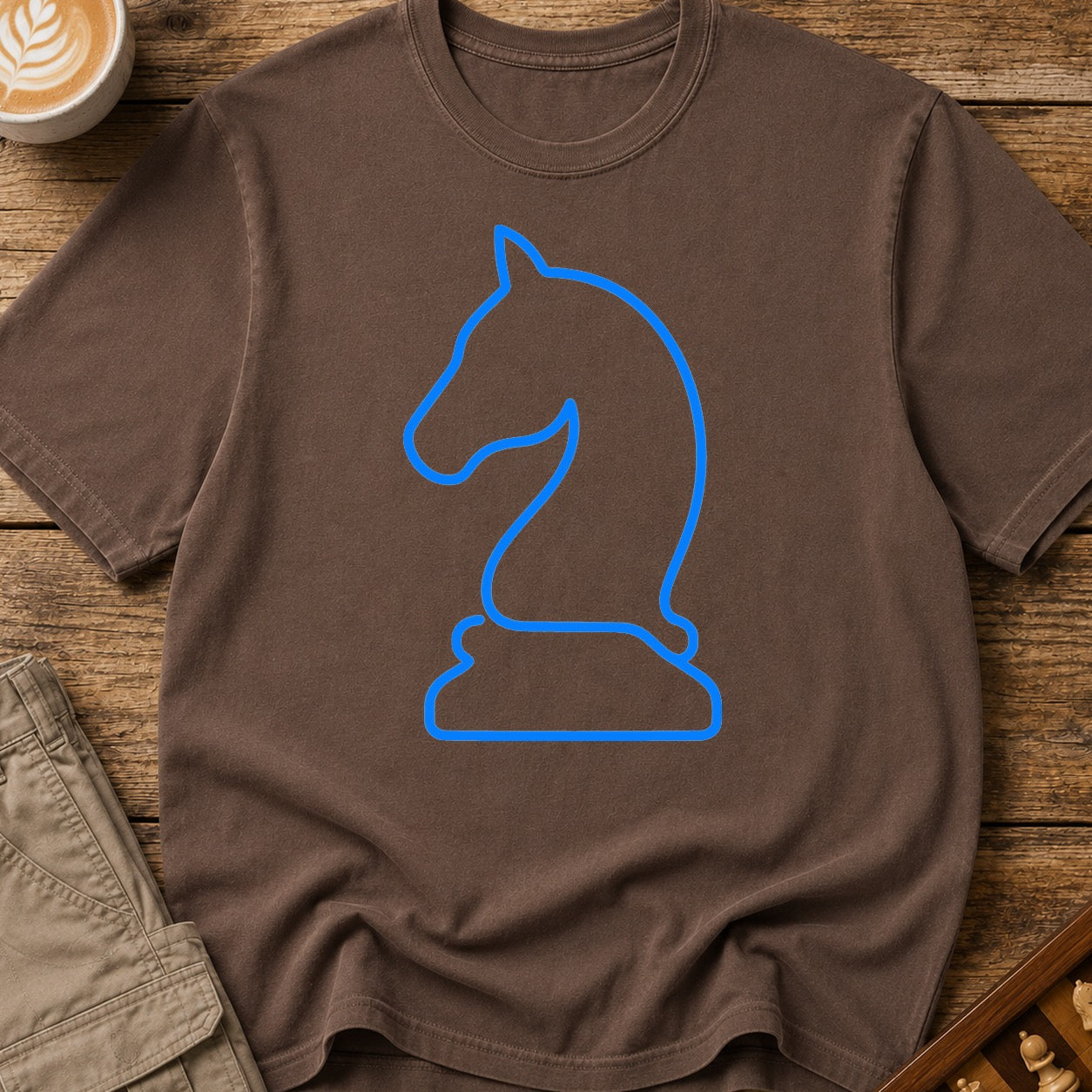Knight Blue Outline T-Shirt