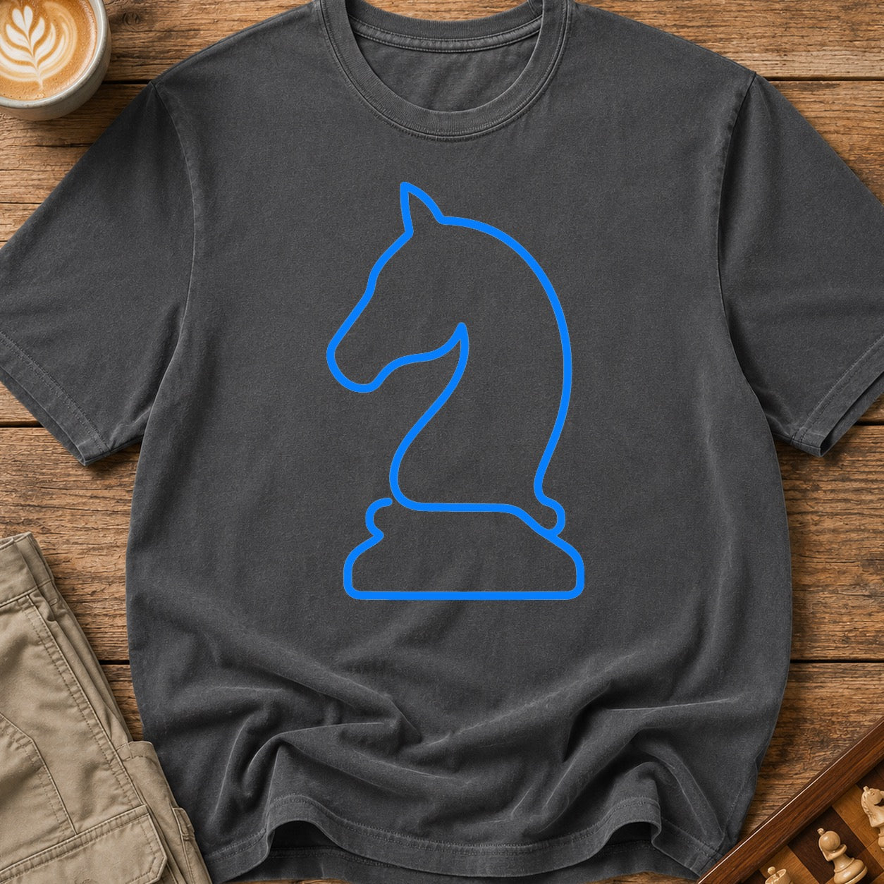 Knight Blue Outline T-Shirt