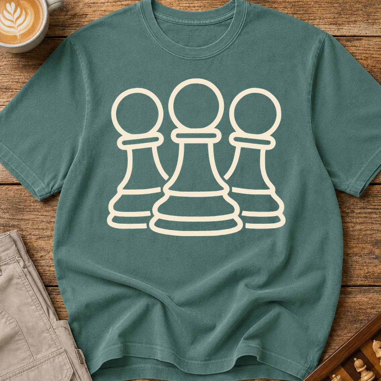 Pawn Trio Outline T-Shirt