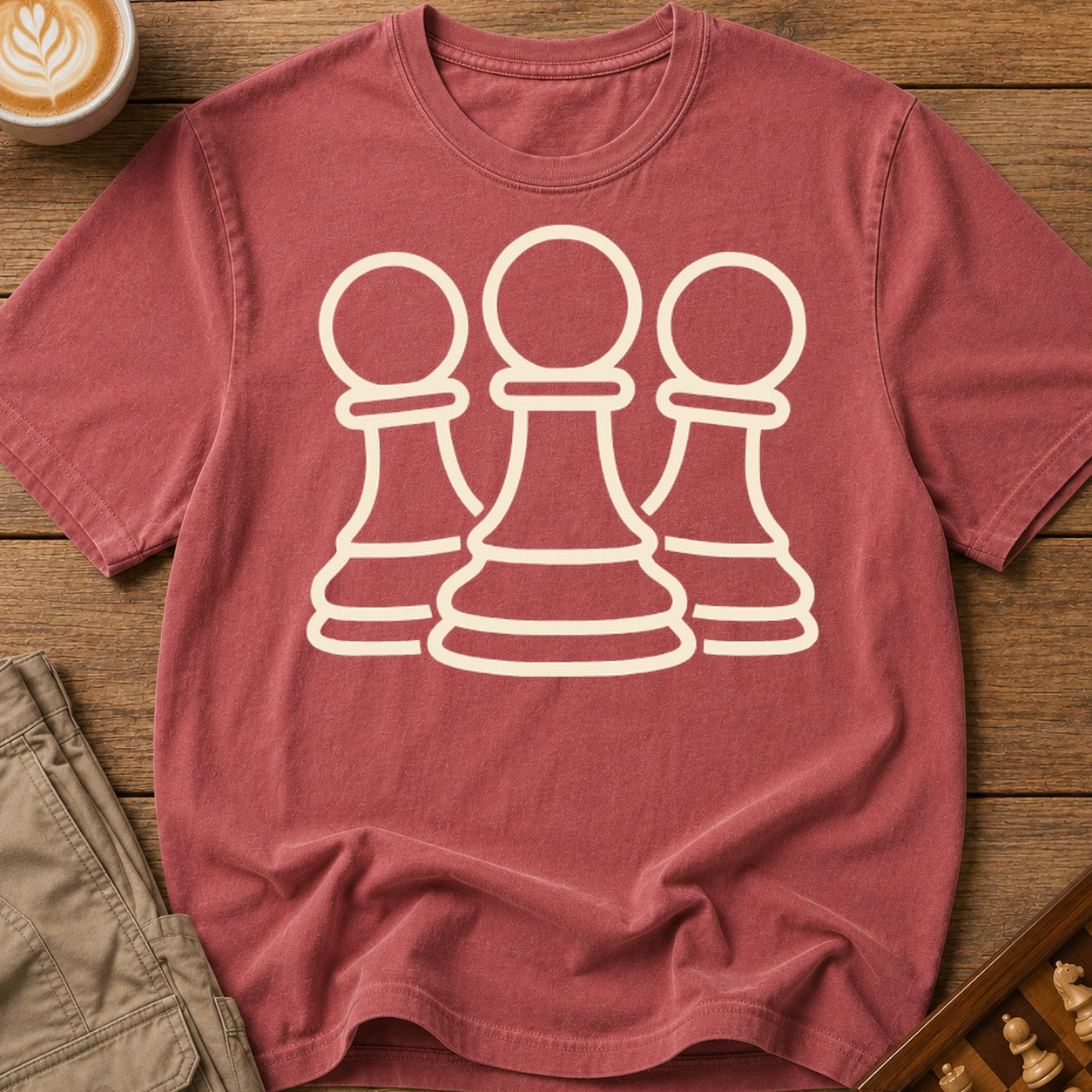 Pawn Trio Outline T-Shirt