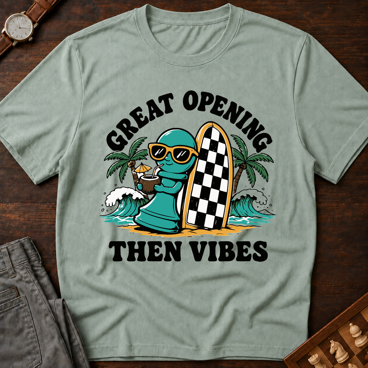Beach Day Chess Piece T-Shirt