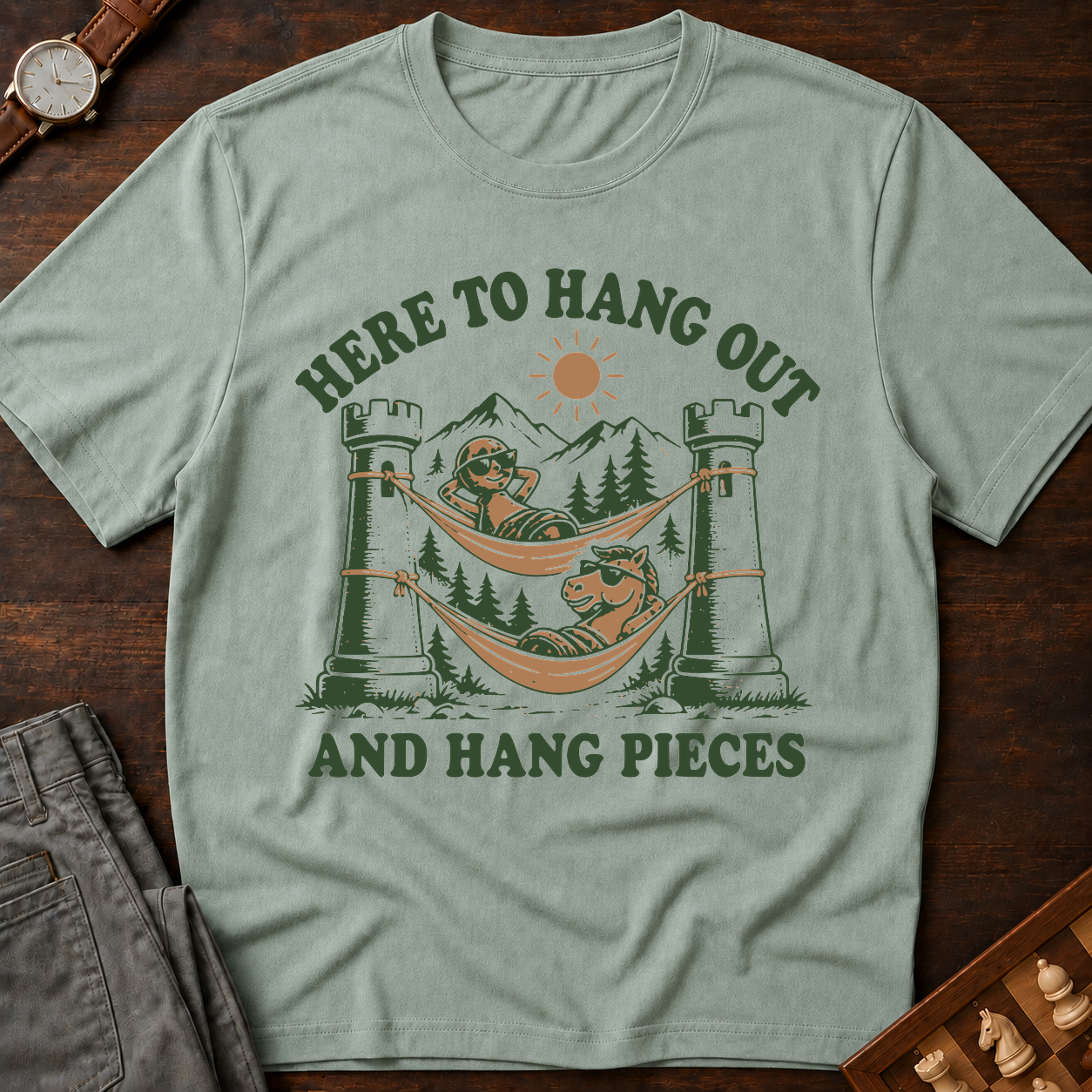 Here To Hang Out And Hang Pieces T-Shirt