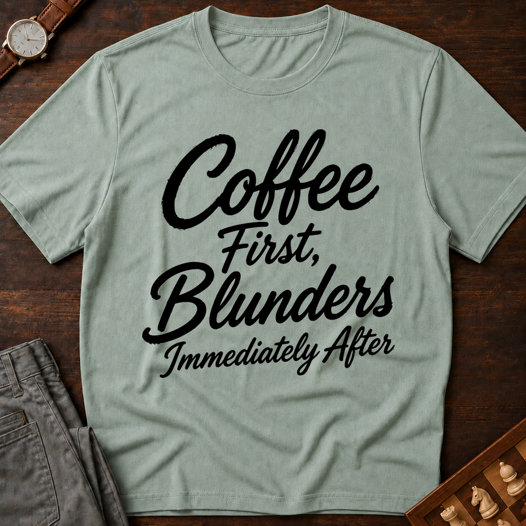 Coffee First Blunders Immediately After T-Shirt