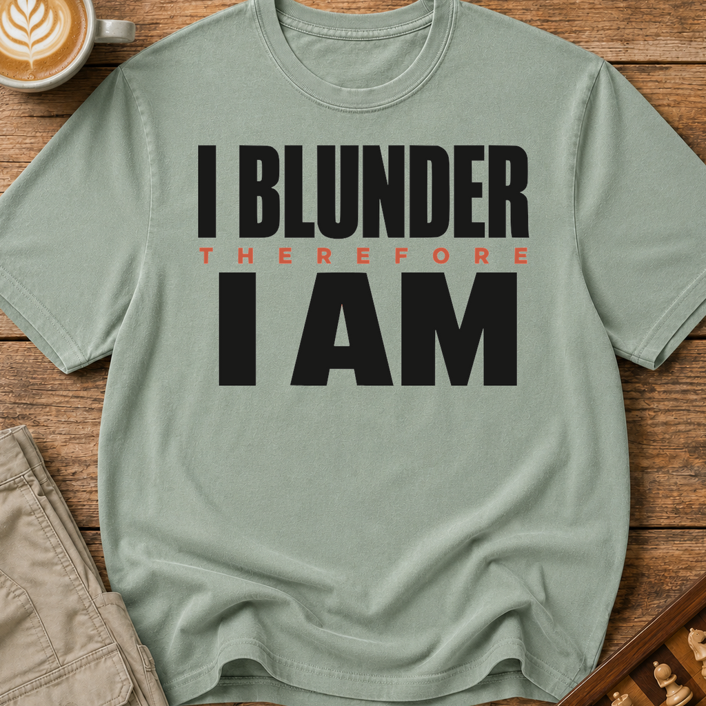I Blunder Therefore I Am T-Shirt