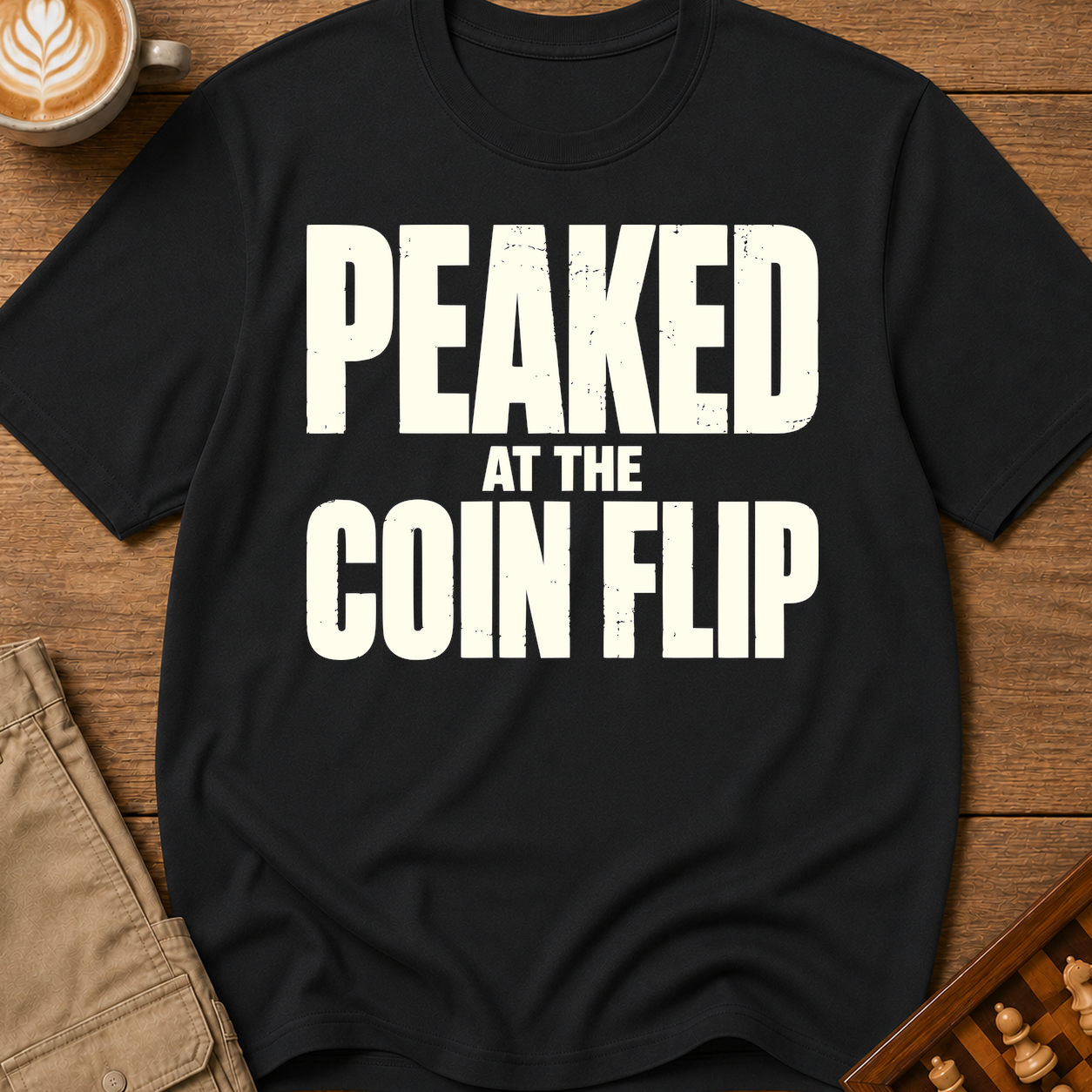 Peaked At The Coin Flip T-Shirt