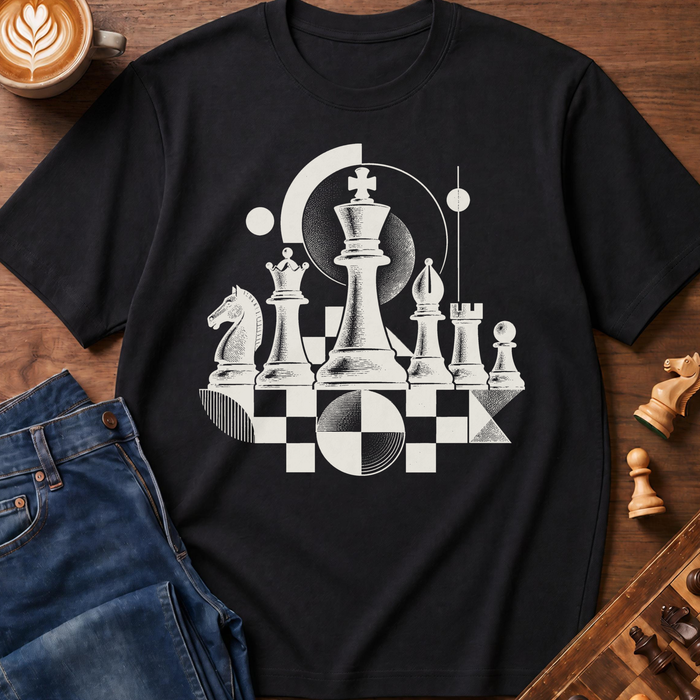 Geometric Chess Ensemble T-Shirt