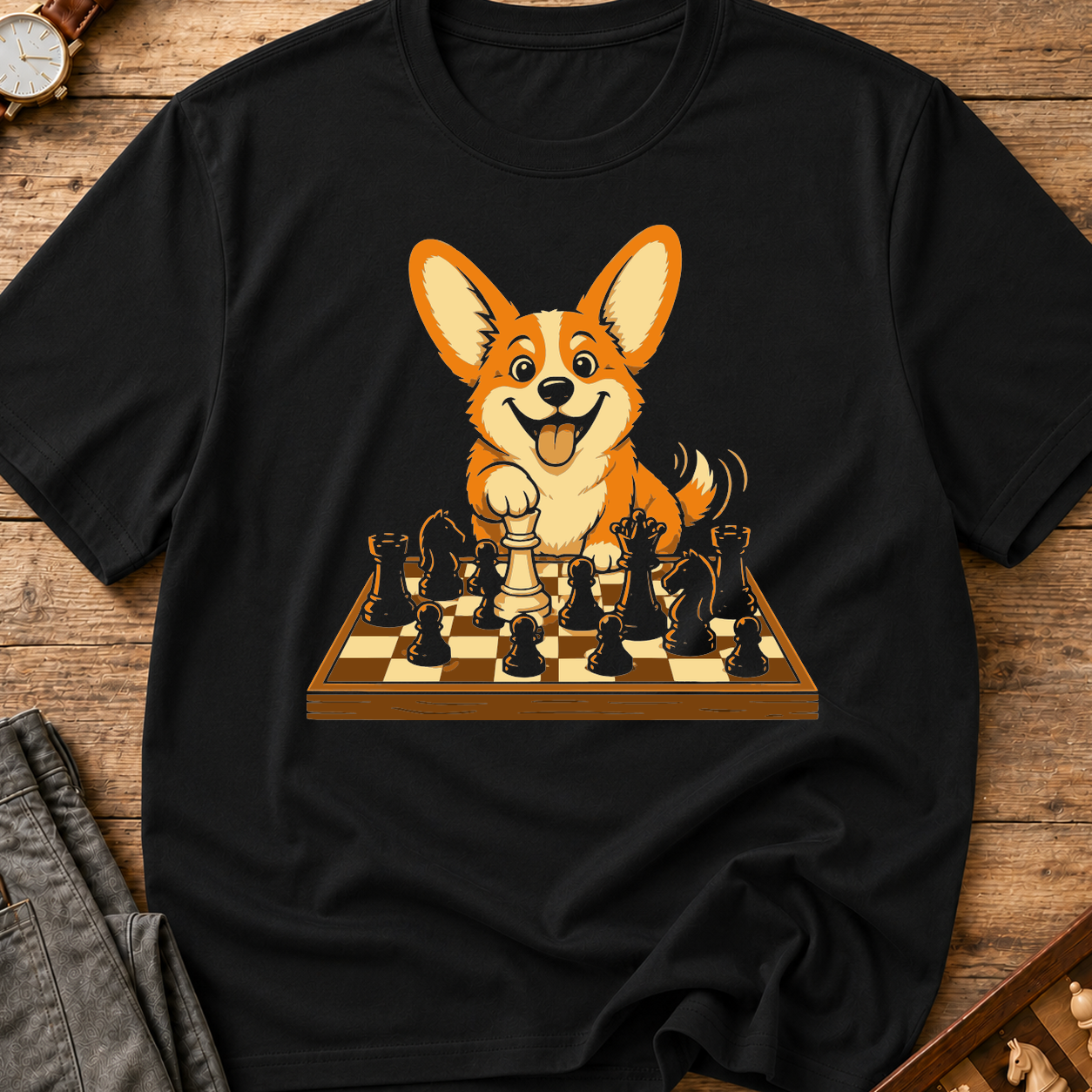 Caped Crusader Corgi T-Shirt
