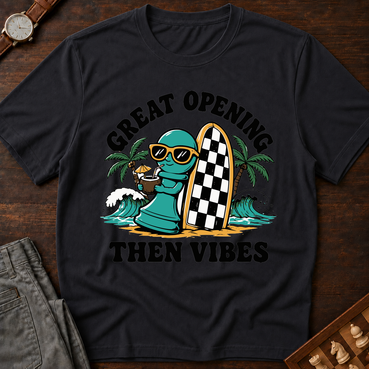 Beach Day Chess Piece T-Shirt