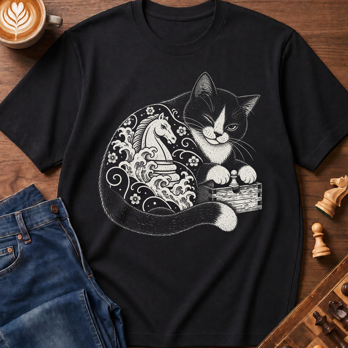 Tattooed Chess Cat T-Shirt