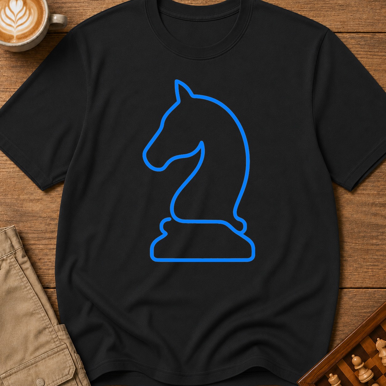Knight Blue Outline T-Shirt