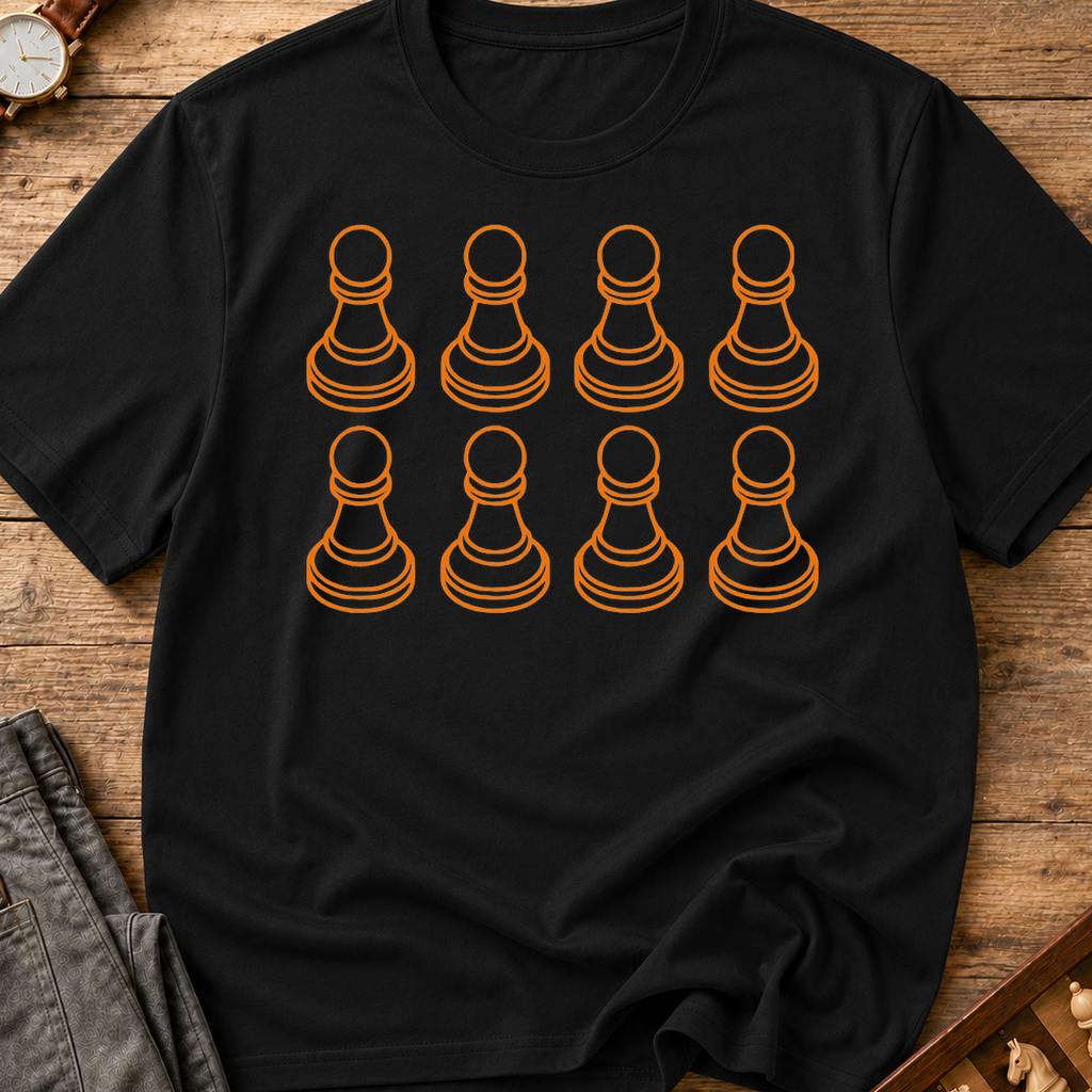 Pawns Orange Minimal T-Shirt