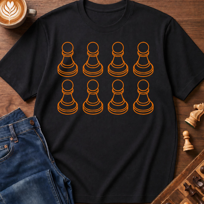 Pawns Orange Minimal T-Shirt