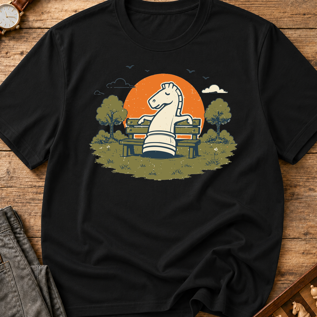Knight On A Park Bench T-Shirt