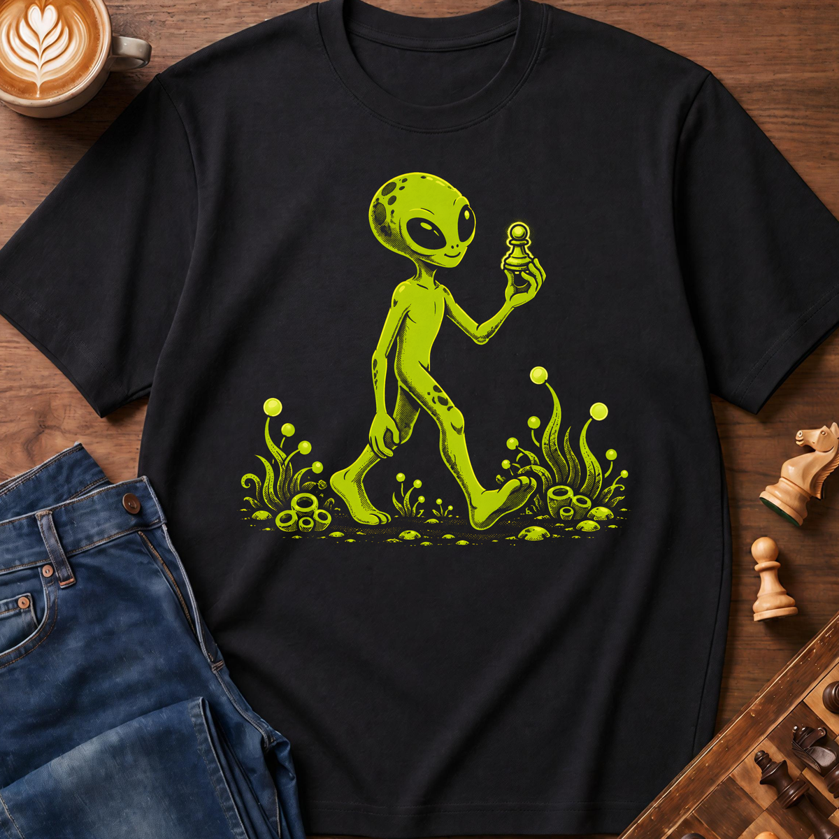 Alien Chess Player T-Shirt