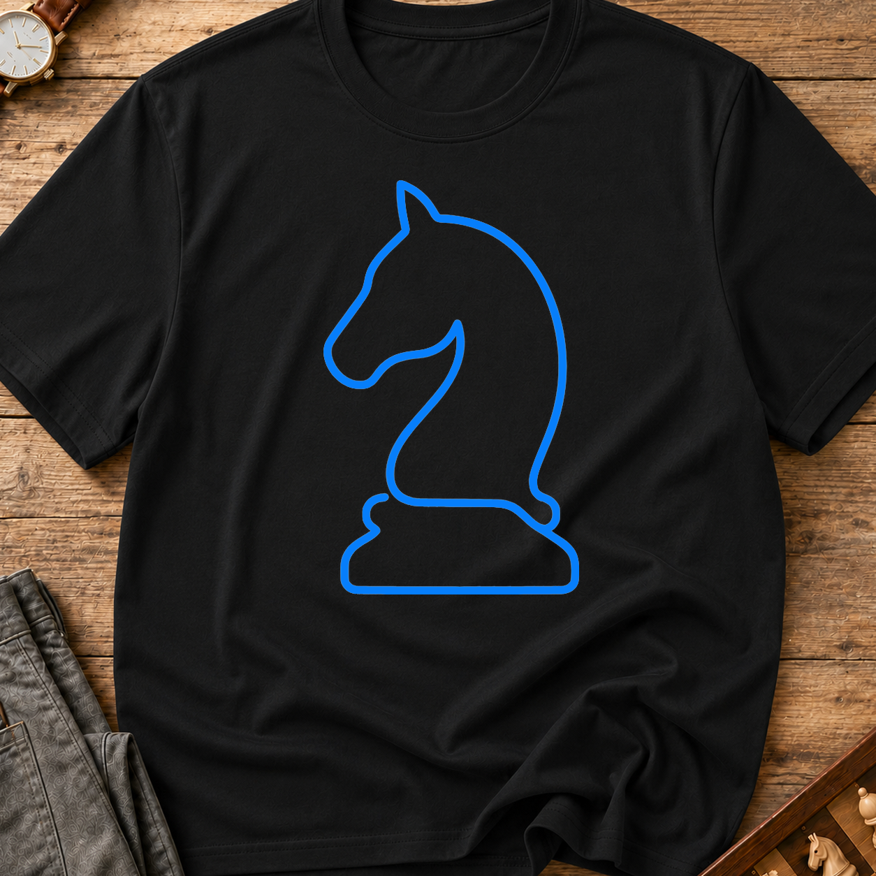 Knight Blue Outline T-Shirt