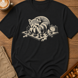 Raccoon At The Board T-Shirt