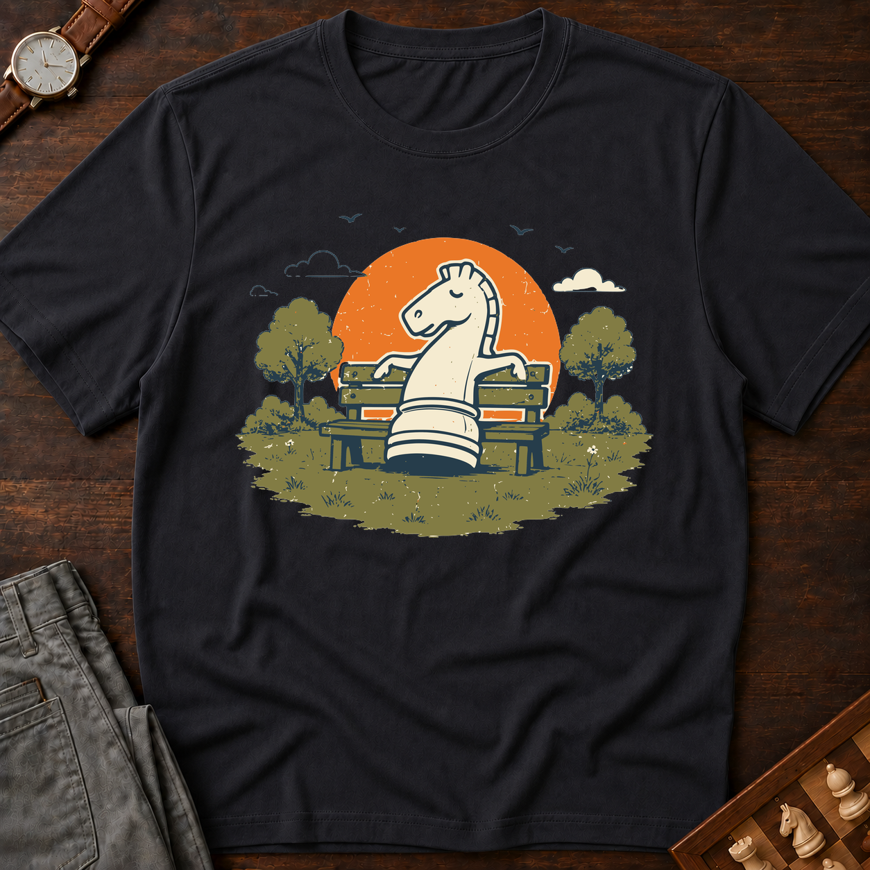 Knight On A Park Bench T-Shirt