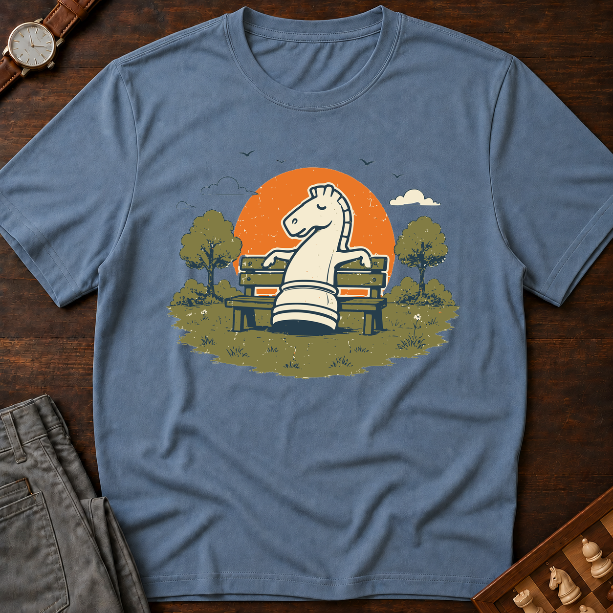 Knight On A Park Bench T-Shirt