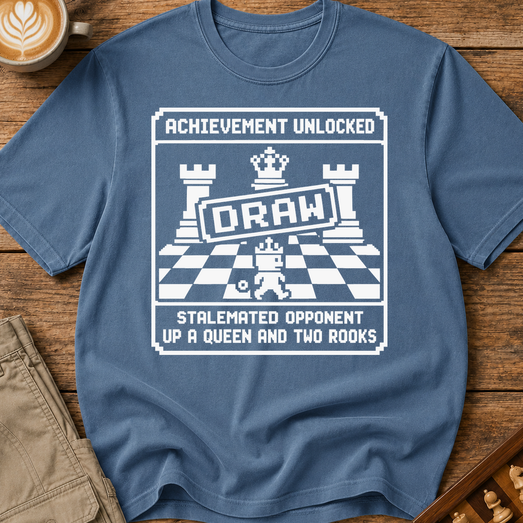 Achievement Unlocked Draw Stalemated Up A Queen And Two Rooks T-Shirt
