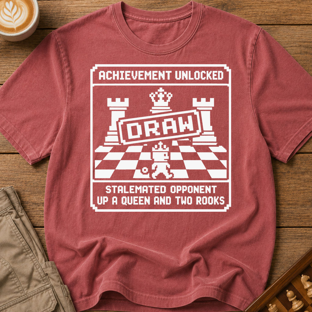 Achievement Unlocked Draw Stalemated Up A Queen And Two Rooks T-Shirt