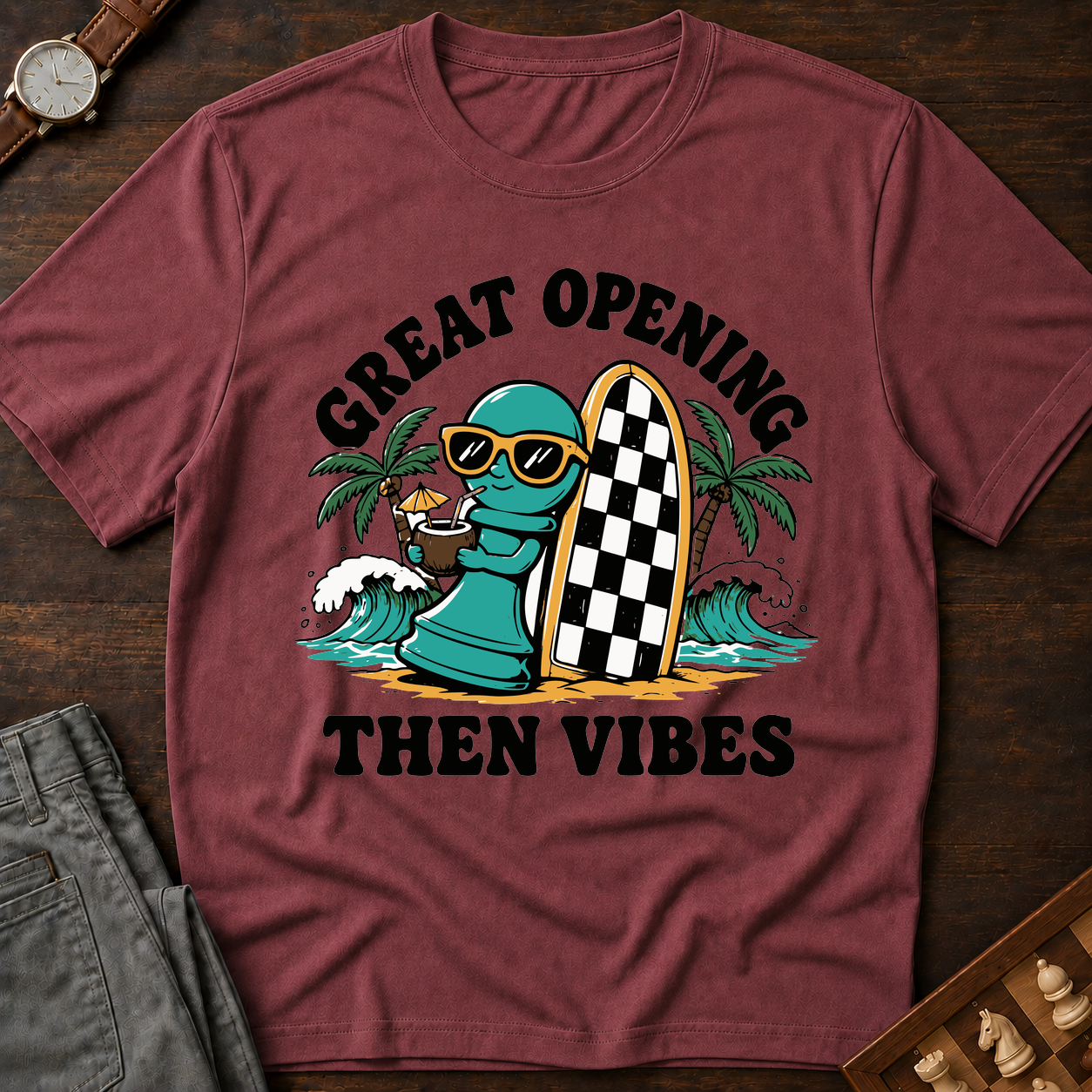 Beach Day Chess Piece T-Shirt