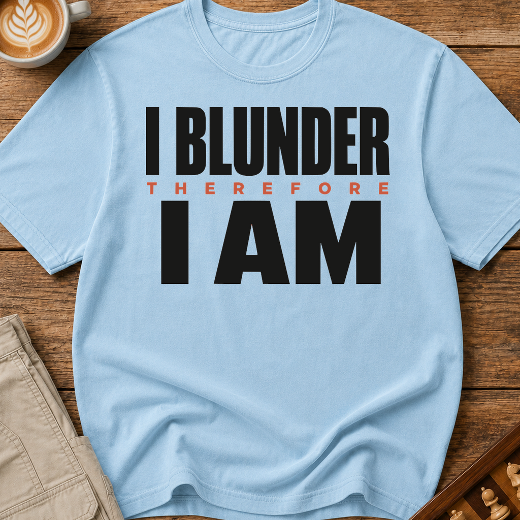 I Blunder Therefore I Am T-Shirt