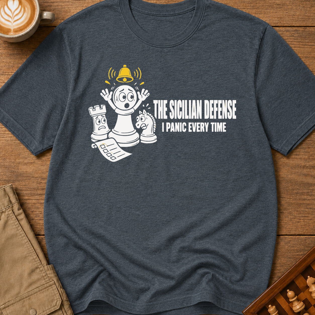 The Sicilian Defense I Panic Every Time T-Shirt