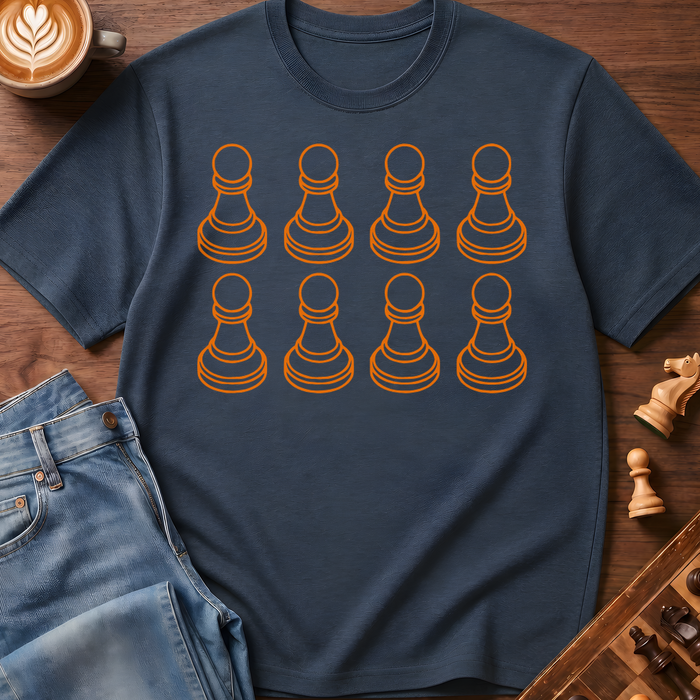 Pawns Orange Minimal T-Shirt