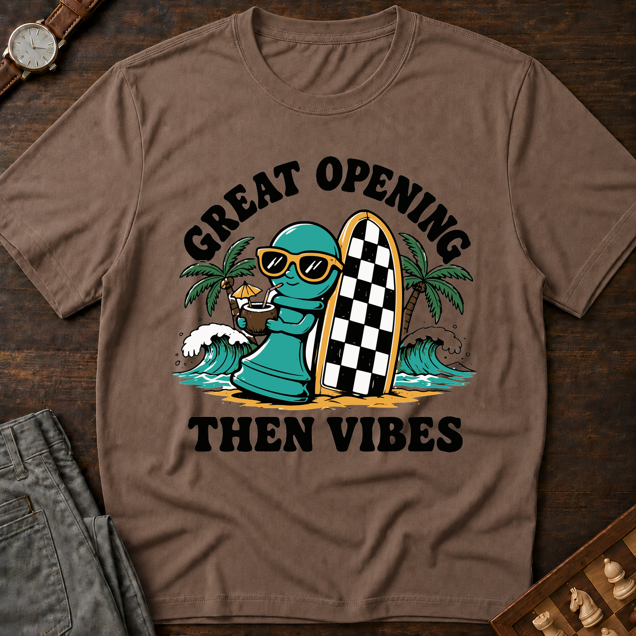 Beach Day Chess Piece T-Shirt