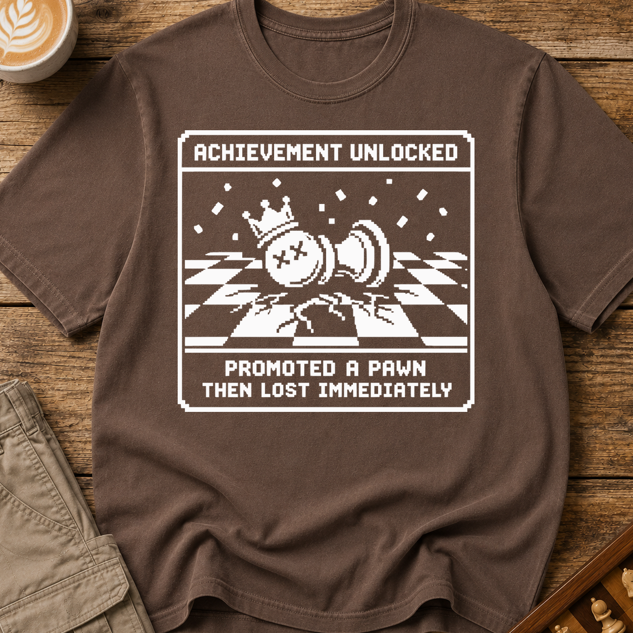 Achievement Unlocked Promoted A Pawn Then Lost Immediately T-Shirt