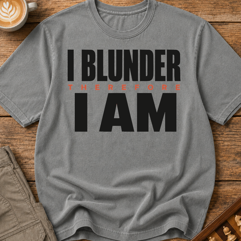 I Blunder Therefore I Am T-Shirt