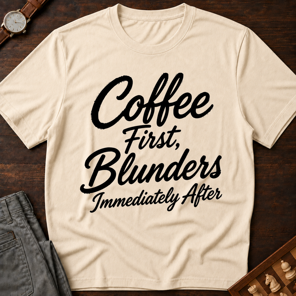 Coffee First Blunders Immediately After T-Shirt