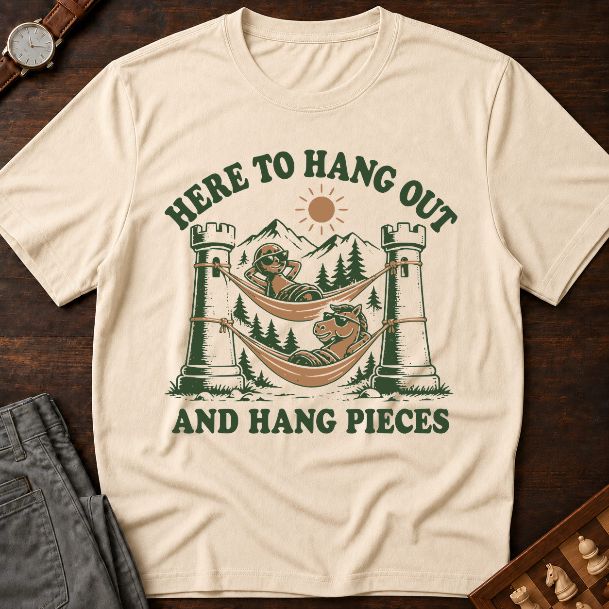 Here To Hang Out And Hang Pieces T-Shirt