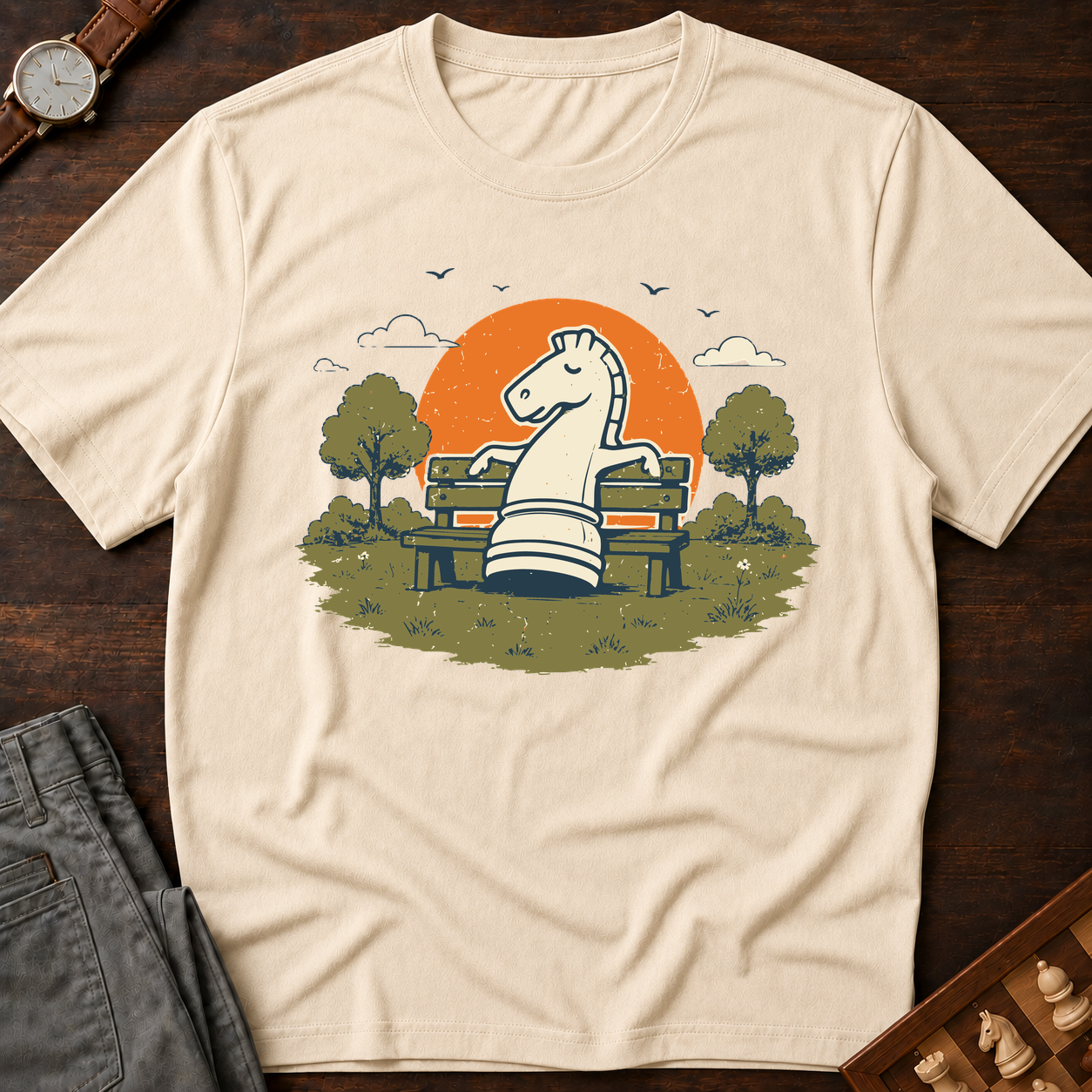 Knight On A Park Bench T-Shirt