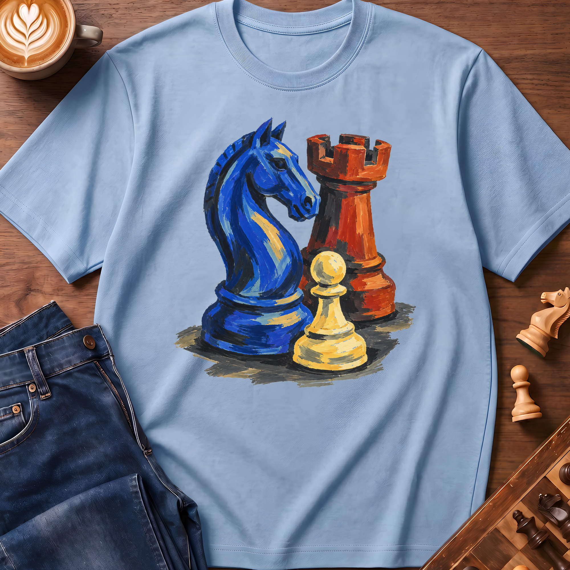 Cobalt Chess Trio T-Shirt