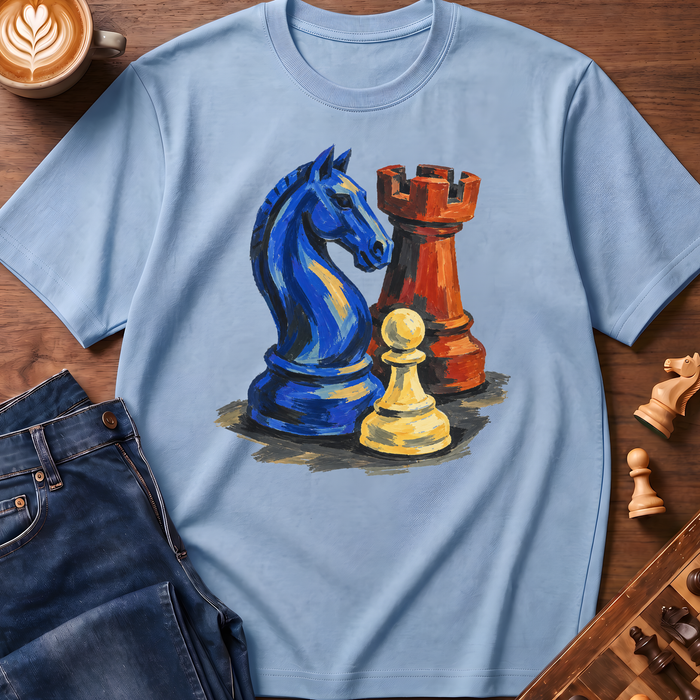Cobalt Chess Trio T-Shirt
