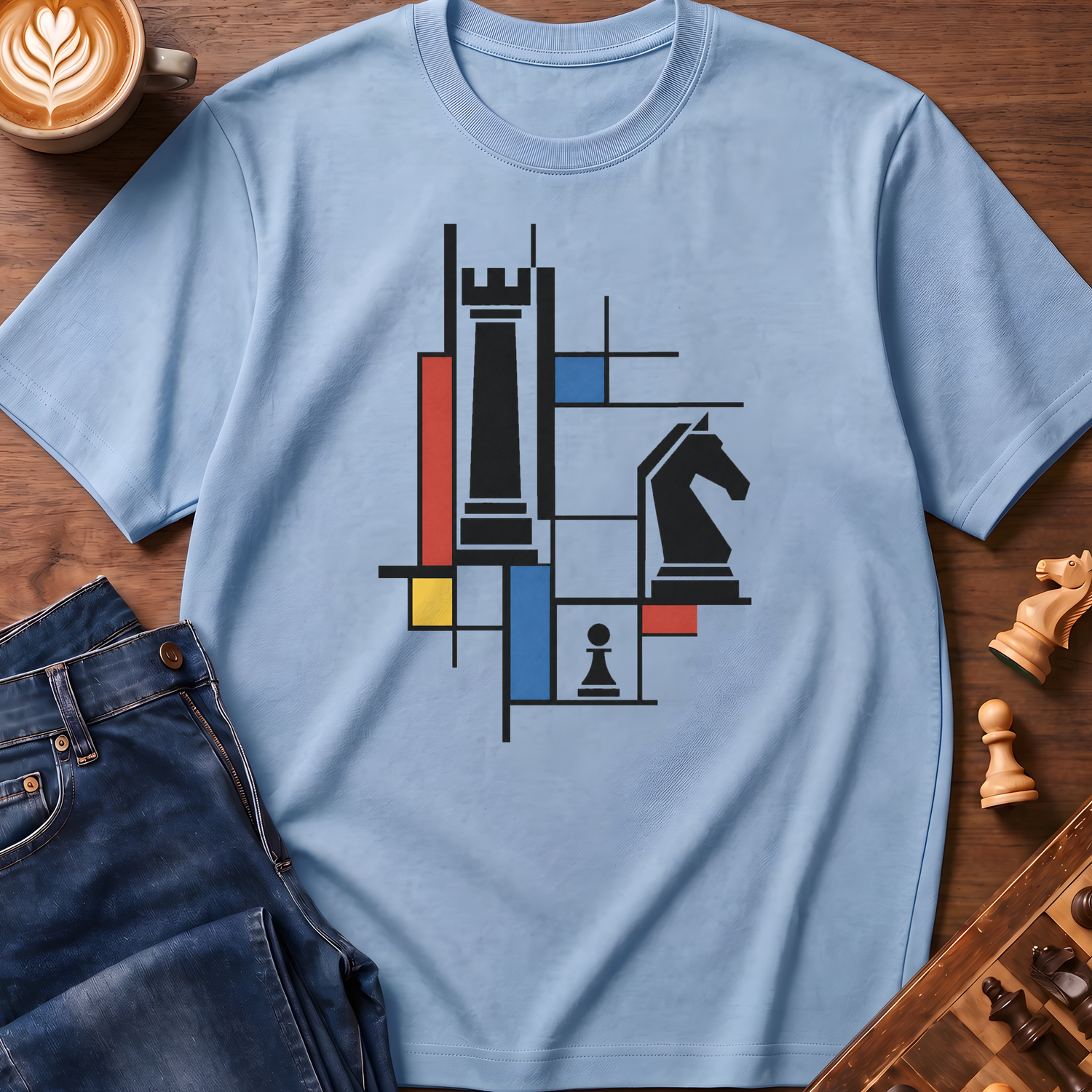 De Stijl Chess T-Shirt