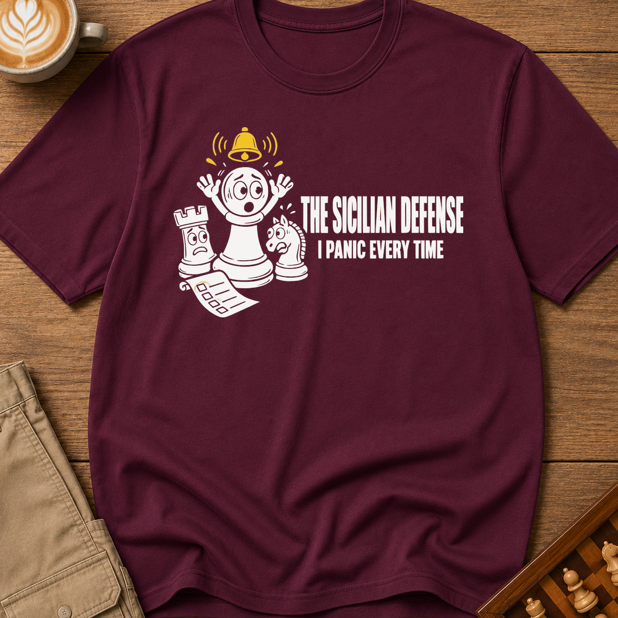 The Sicilian Defense I Panic Every Time T-Shirt