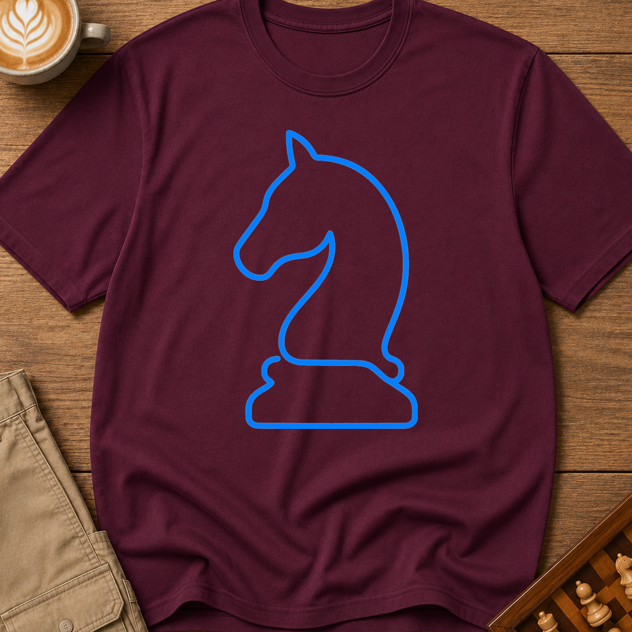 Knight Blue Outline T-Shirt