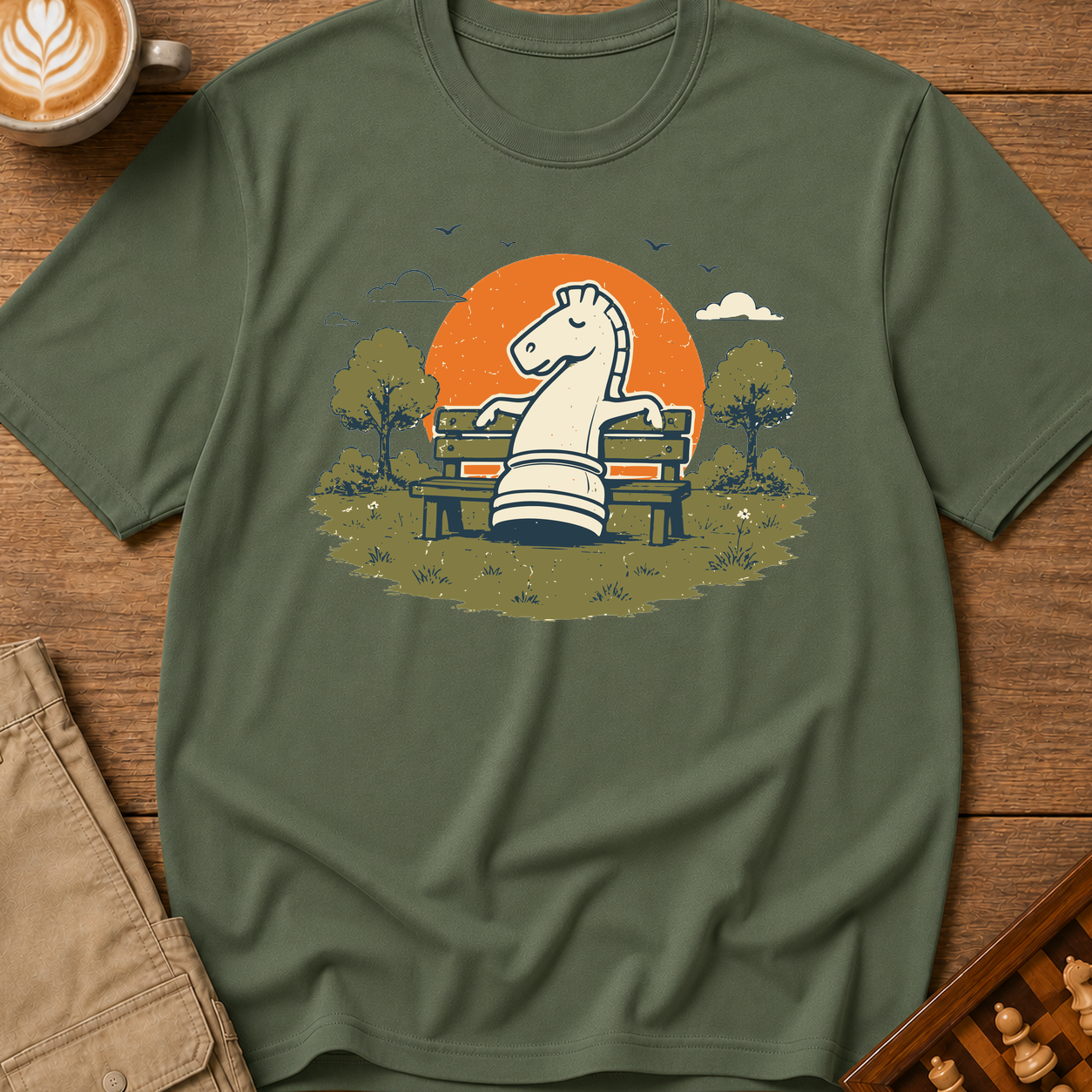 Knight On A Park Bench T-Shirt