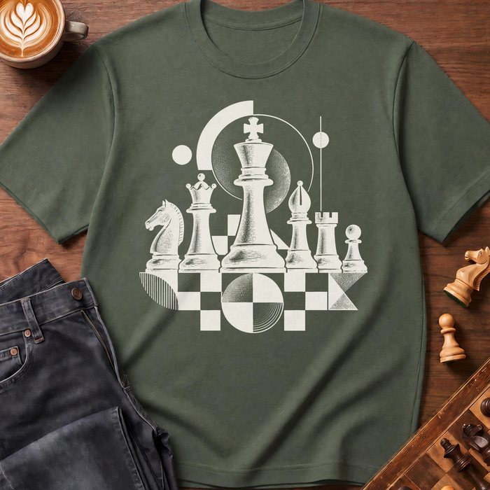 Geometric Chess Ensemble T-Shirt