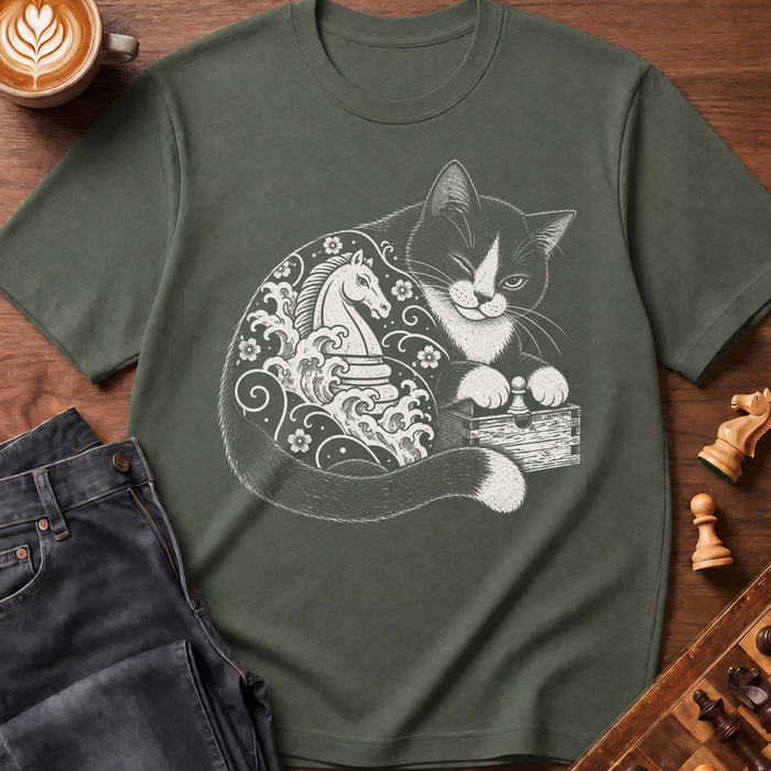 Tattooed Chess Cat T-Shirt
